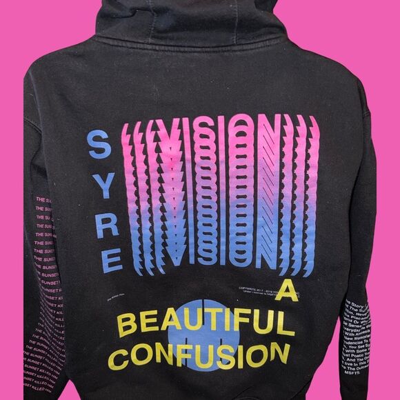 SYRE MSFTS Rep Jaden Smith Beautiful Vision Hoodie Black Graphic Size Large - Picture 7 of 7